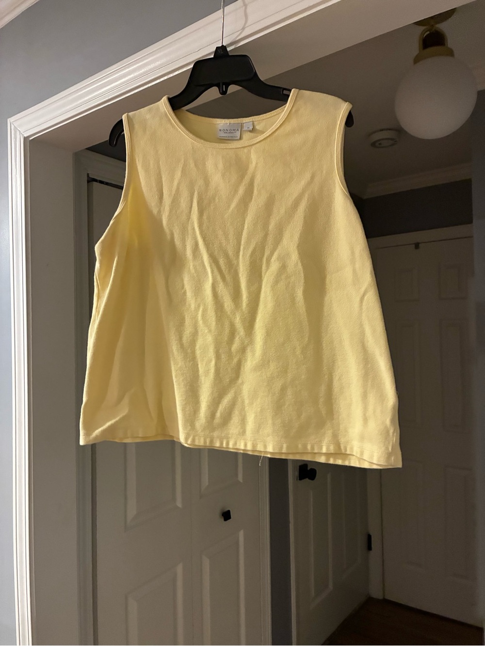 XL Women’s Sleeveless Yellow Tank Top